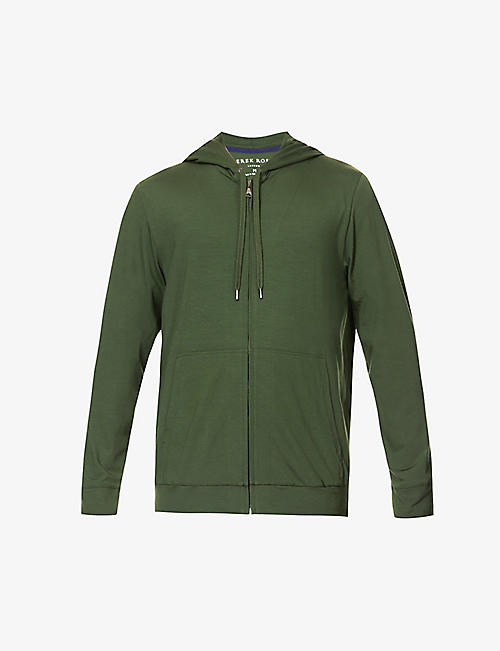 DEREK ROSE: Basel relaxed-fit stretch-woven hoody