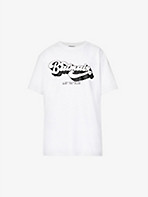 BALMAIN: Brand-print regular-fit cotton-jersey T-shirt