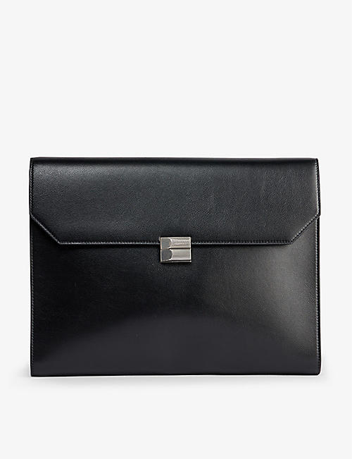 BALLY: Logo-embossed leather pouch