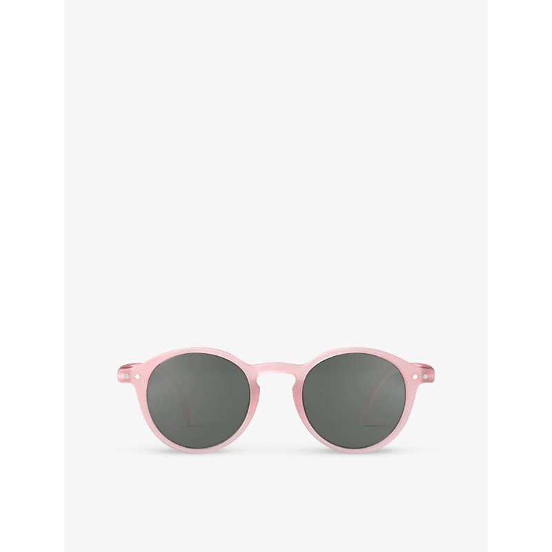 Shop Izipizi Girls Pink Kids #d Junior Round-frame Semi-transparent Acetate Sunglasses