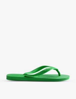 Havaianas Top Logo-embossed Rubber Flip-flops In Leaf Green