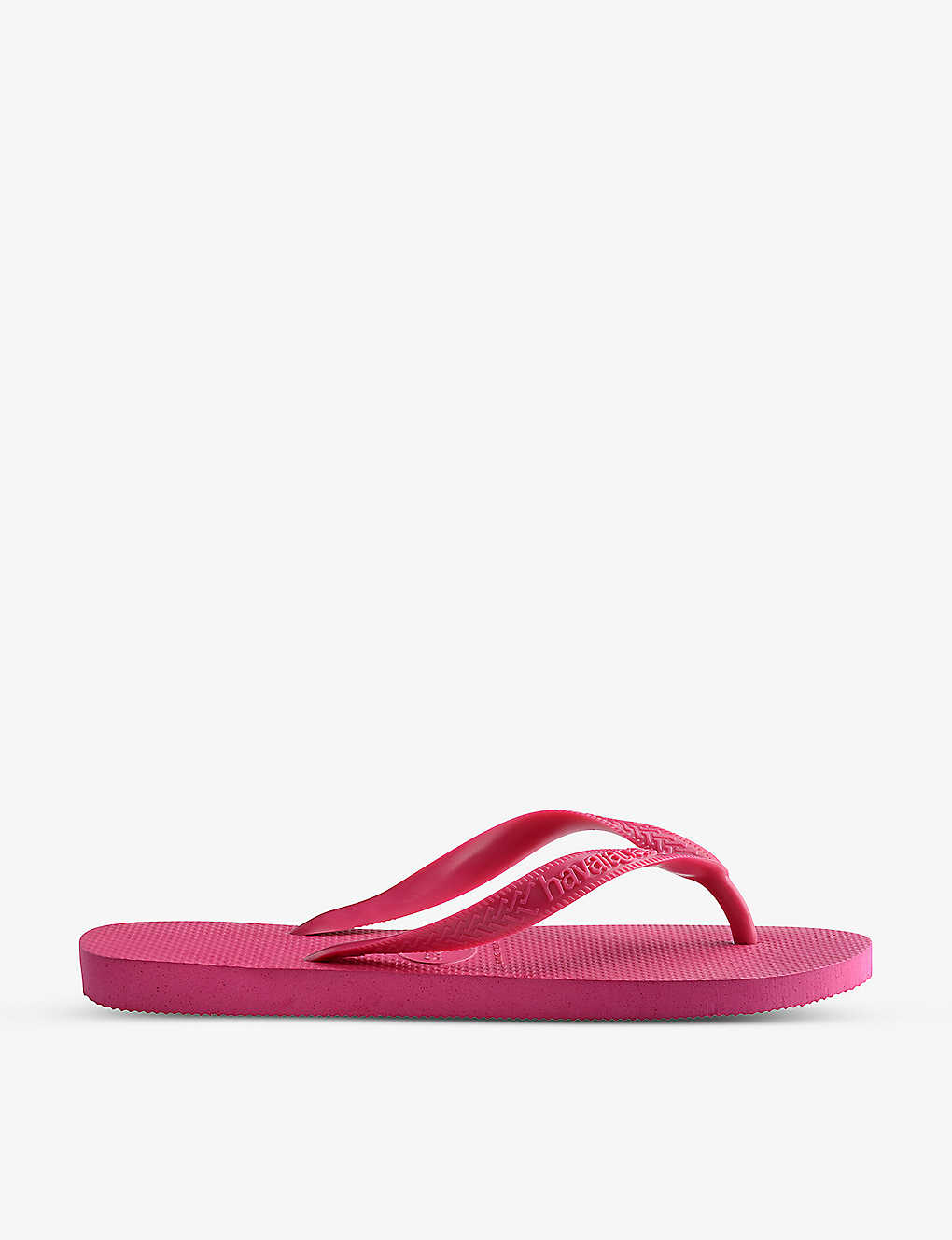 Havaianas Womens Pink Electric Top Logo-embossed Rubber Flip-flops