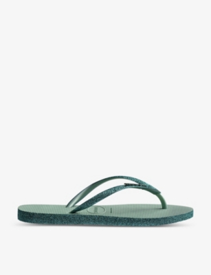 Havaianas Womens Clay Slim Sparkle Ii Rubber Flip-flops