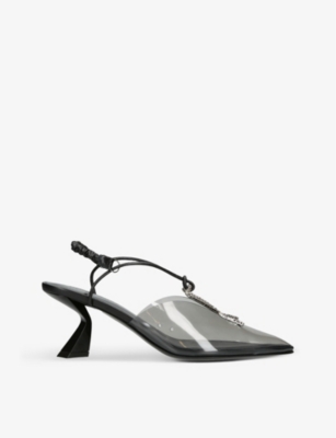 Nensi Dojaka Transparent Low-heel Pumps In Grey