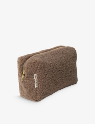 Shop Studio Noos Teddy Brown Teddy Logo-embroidered Woven Pouch