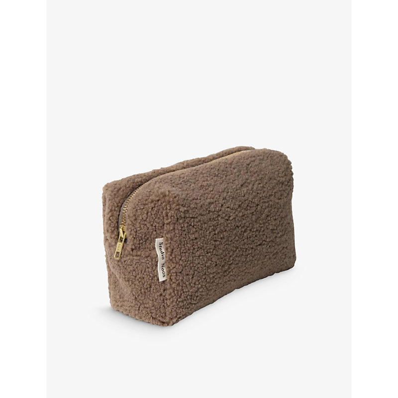 Shop Studio Noos Teddy Brown Teddy Logo-embroidered Woven Pouch