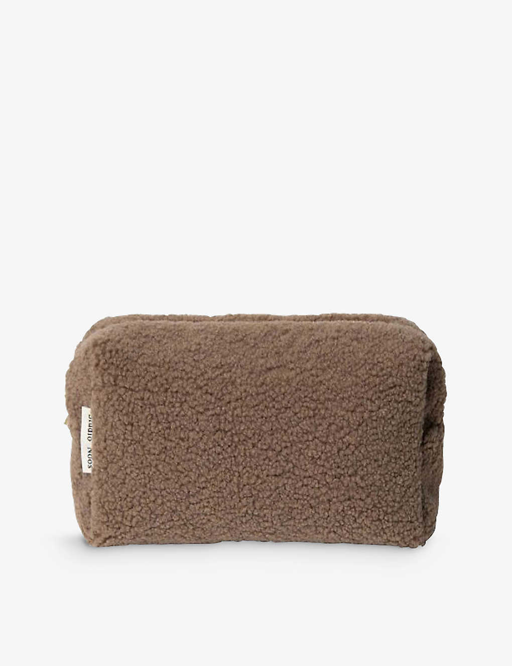 Studio Noos Babies'  Teddy Brown Teddy Logo-embroidered Woven Pouch