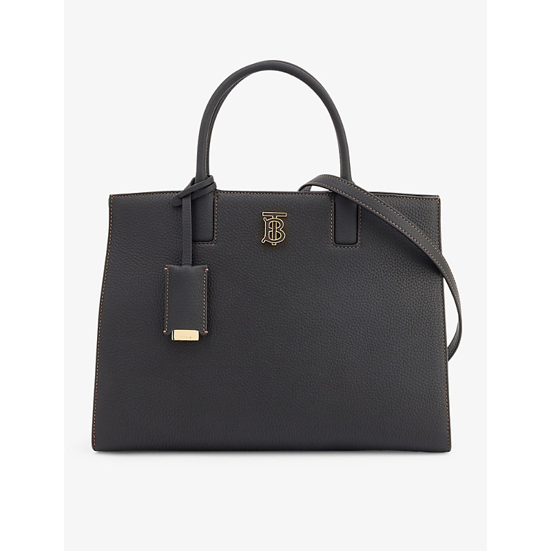 Burberry Black Frances Small Leather Top-handle Bag