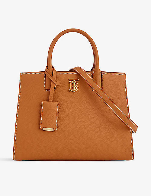 BURBERRY: Frances mini leather top-handle bag