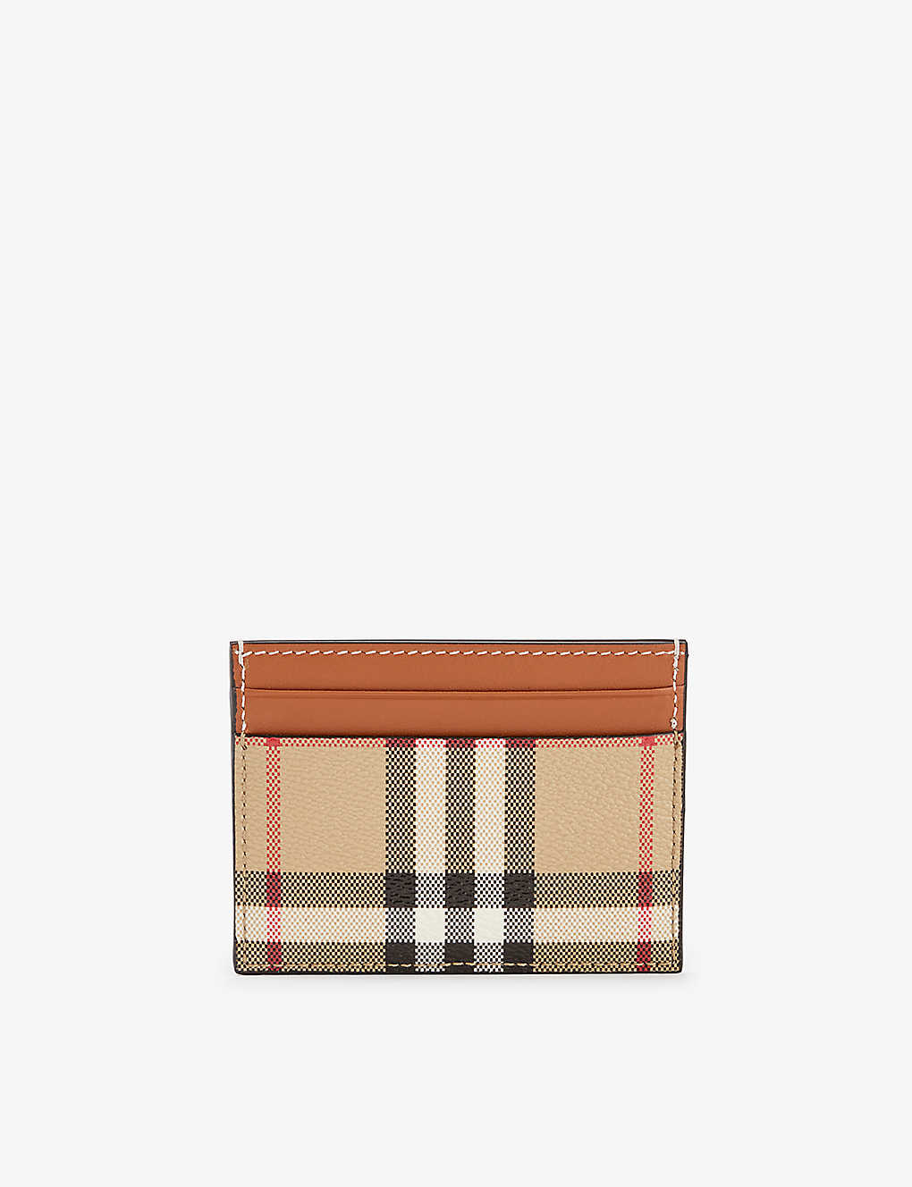 Burberry Archive Beige Check-print Faux-leather Card Holder