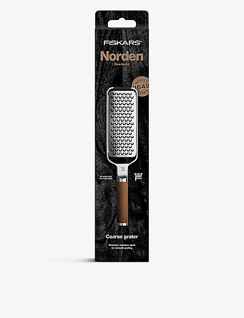 FISKARS: Norden Coarse stainless-steel and wood grater 31cm