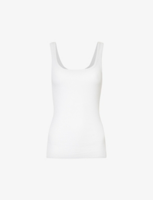 RAG & BONE: Essential ribbed scoop-neck stretch-organic cotton top