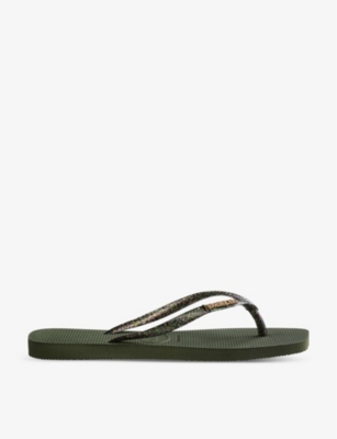 Aldo Delphy Chunky Flip Flop Sandals In Sage Green