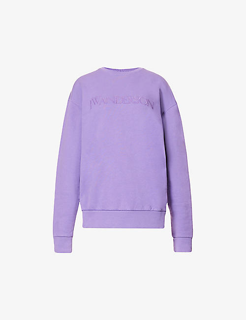 JW ANDERSON: Logo-embroidered relaxed-fit cotton sweatshirt