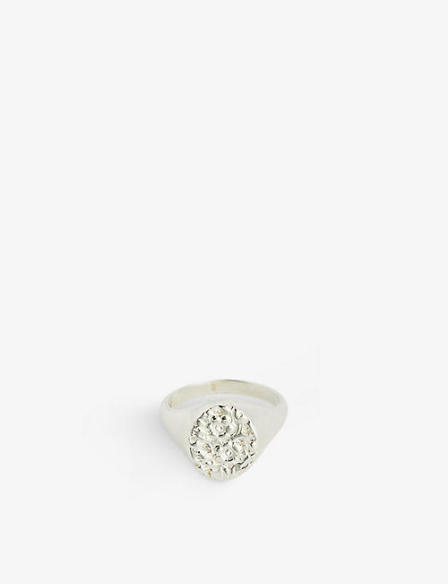 OCTI: Flora recycled sterling-silver signet ring