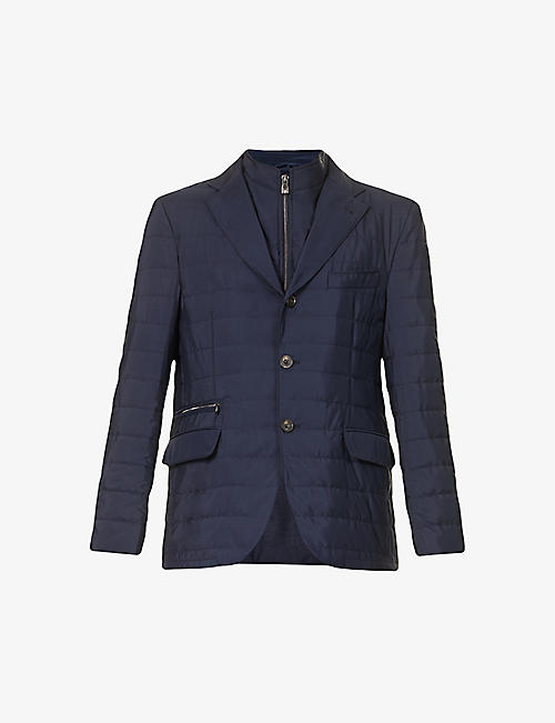 CORNELIANI: Quilted regular-fit shell jacket
