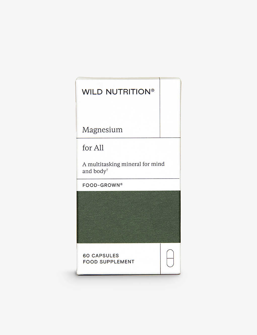 Wild Nutrition Magnesium Supplements 60 Capsules