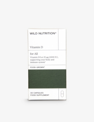 Wild Nutrition Vitamin D Supplements 30 Capsules