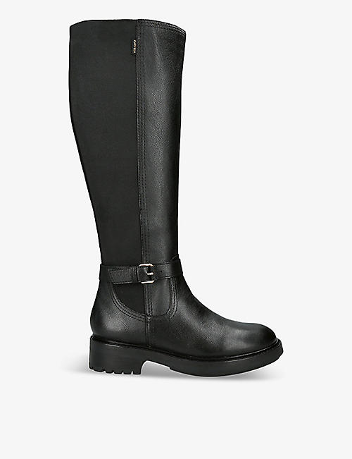 CARVELA COMFORT: Margot buckle-embellished leather high-leg boots