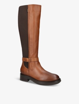 Shop Carvela Comfort Margot High Leather Knee-high Boots In Tan