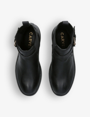 Shop Carvela Comfort Womens Black Margot Leather Ankle Boots
