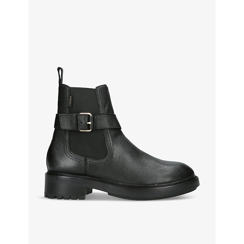 Carvela Comfort Margot Leather Ankle Boots In Black