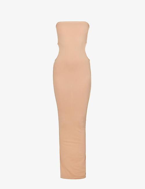 WOLFORD: Fatal cut-out stretch-woven maxi dress