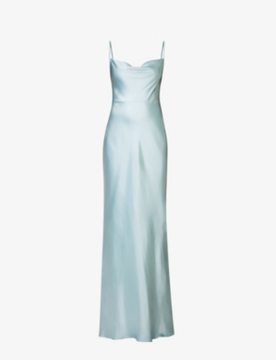 PRETTY LAVISH - Keisha cowl-neck satin bridesmaid dress | Selfridges.com