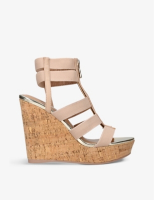 CARVELA: Kunning elasticated-strap woven wedge sandals