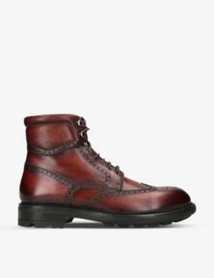 MAGNANNI: Army wing-cap leather boots