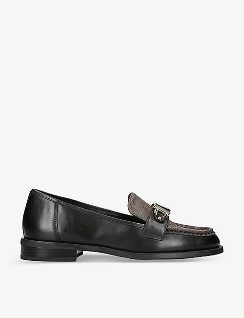 MICHAEL MICHAEL KORS: Teigan logo-embellished leather loafers