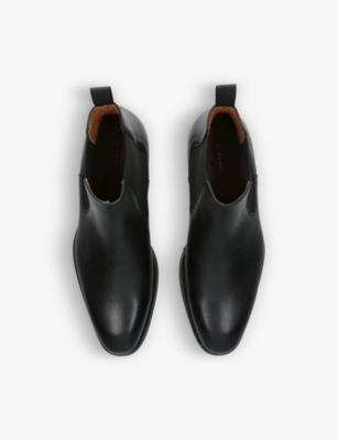 MAGNANNI: Grained leather Chelsea boots