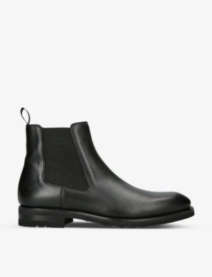 MAGNANNI: Grained leather Chelsea boots