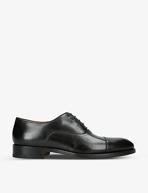 MAGNANNI: Flex leather oxford shoes