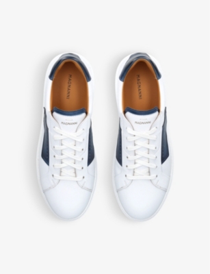 MAGNANNI: Lotto logo-embossed leather low-top trainers