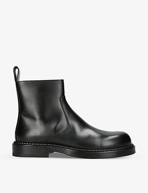 BOTTEGA VENETA: Strut leather ankle boots