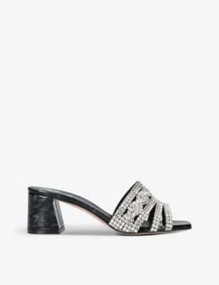 GINA: Utah embellished leather heeled sandals