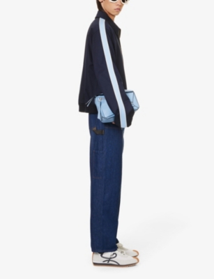 LOEWE: Flow Runner monogram-embroidered suede low-top trainers