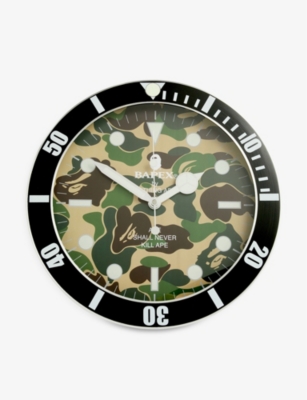 A BATHING APE - Bapex camouflage-print metallic clock | Selfridges.com