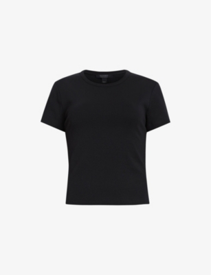 Allsaints Stevie Slim-fit Organic-cotton T-shirt In Black