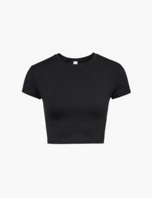 ALO YOGA: Alosoft Finesse round-neck stretch-woven T-shirt