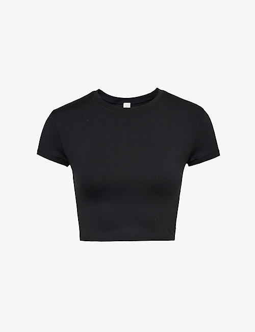 ALO YOGA: Alosoft Finesse round-neck stretch-woven T-shirt