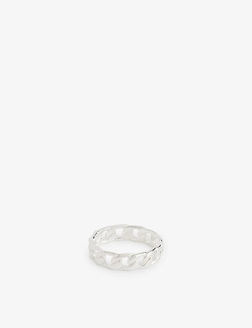 THE M JEWELERS: Cuban-chain 925 sterling-silver ring