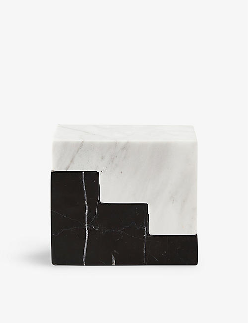 PRINT WORKS: Stair-shaped marble bookends set of two