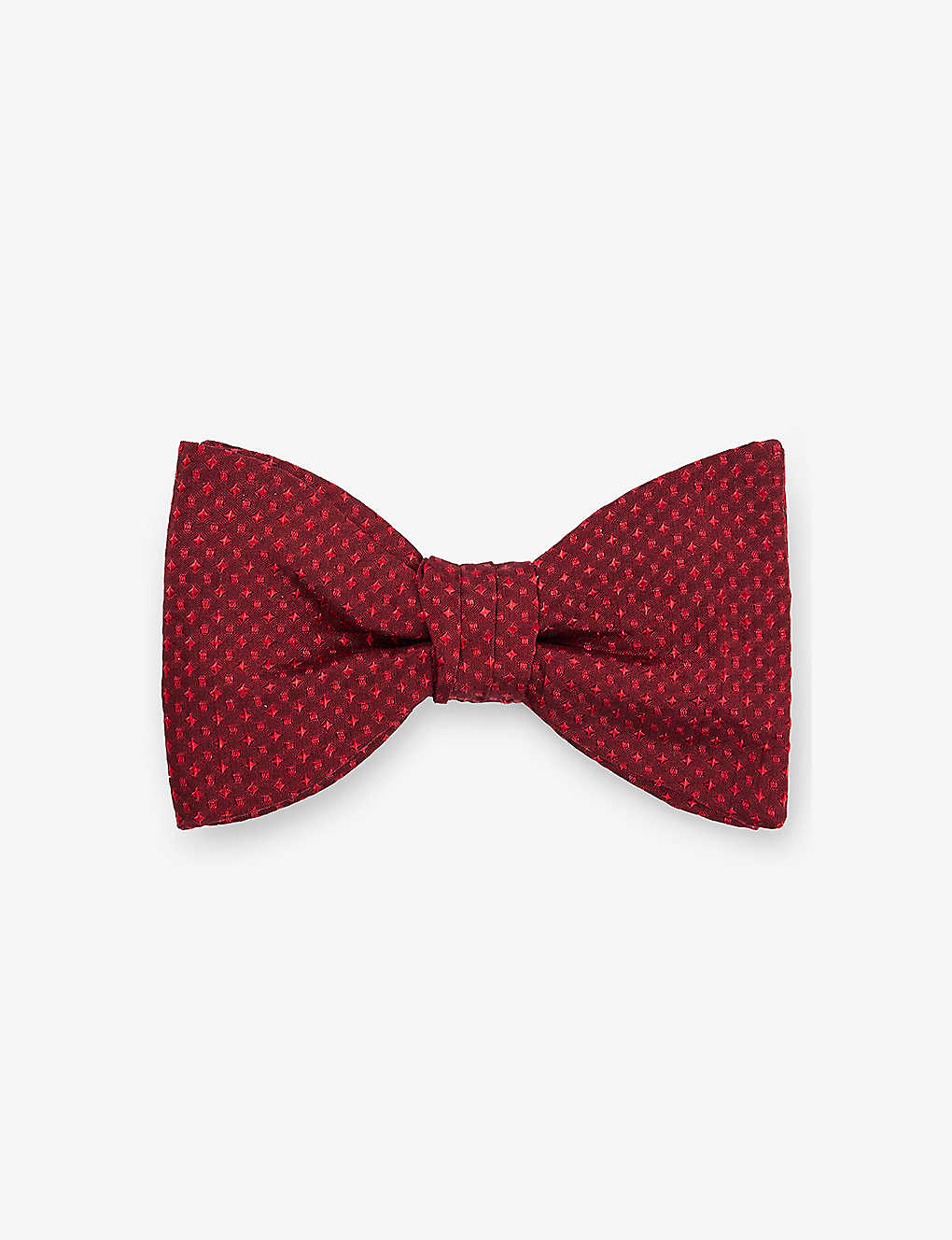 Hugo Mens Open Pink Spotted Silk-jacquard Bow Tie