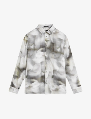 Ted Baker Men'scol Galmoy Regular-fit Tencel™ Lyocell Shirt In Multi-coloured