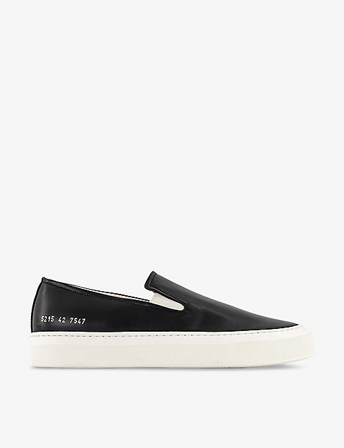 COMMON PROJECTS: Number-print leather slip-on trainers