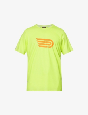 Pressio Mens Lime Elite Short-sleeved Recycled-polyester T-shirt