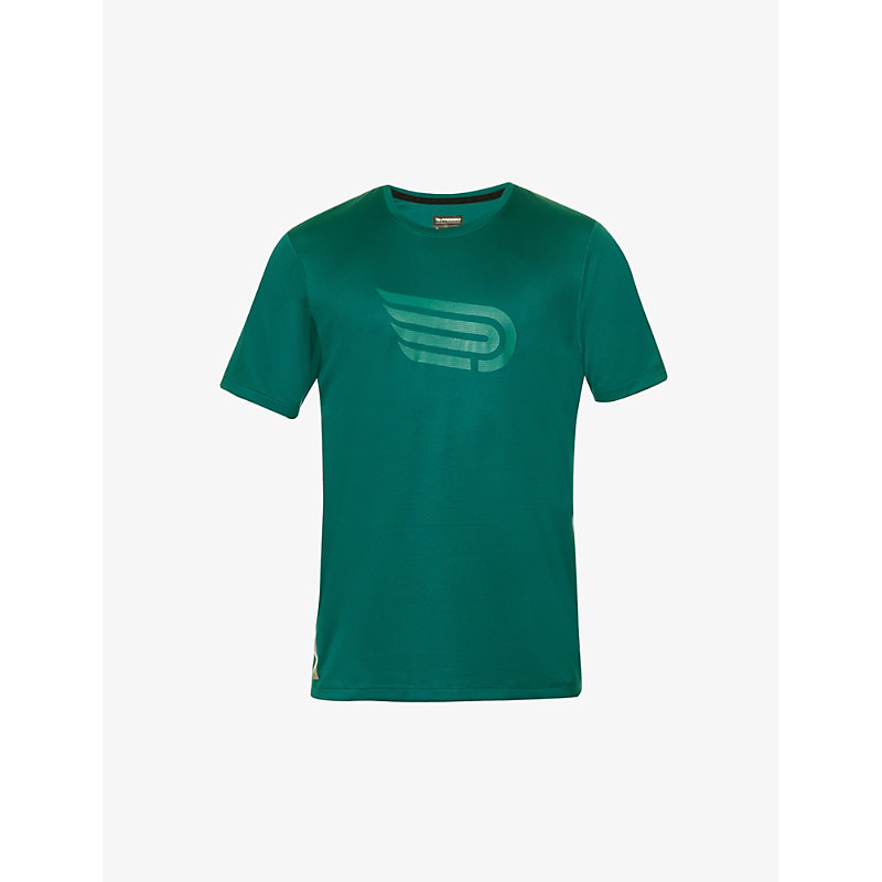 Pressio Mens Spruce Perform Moisture-wicking Recycled-polyester T-shirt