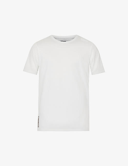 PRESSIO: Core brand-print recycled-polyester T-shirt